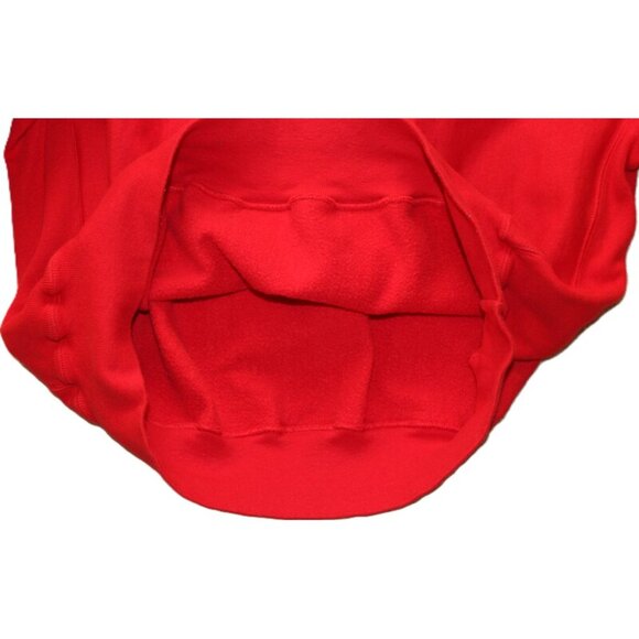 CHAMPION Premium Reverse Weave Retro Crew Neck Sweatshirt in Red - Picture 8 of 10